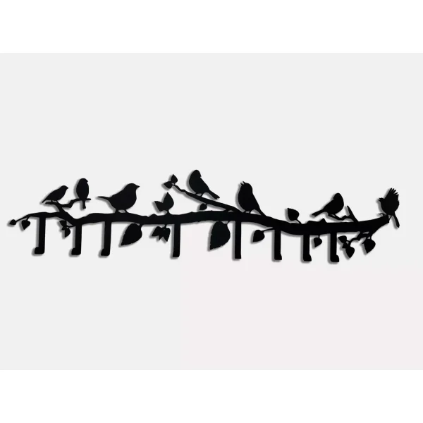 Birds Metal Wall Mounted Coat Rack