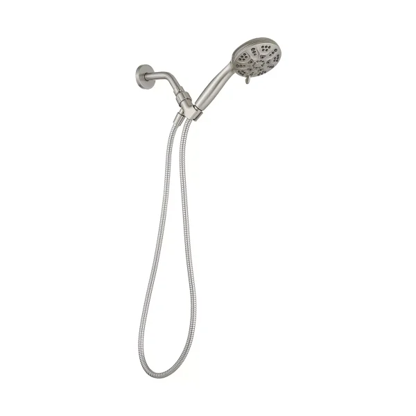 Wall Mount Handheld Shower Head 1.8 GPM Extra Long Stainless Steel Hose and Adjustable Bracket